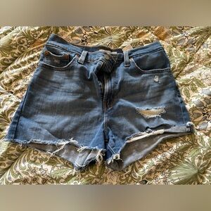 Levi's Blue Distressed Women's Shorts
